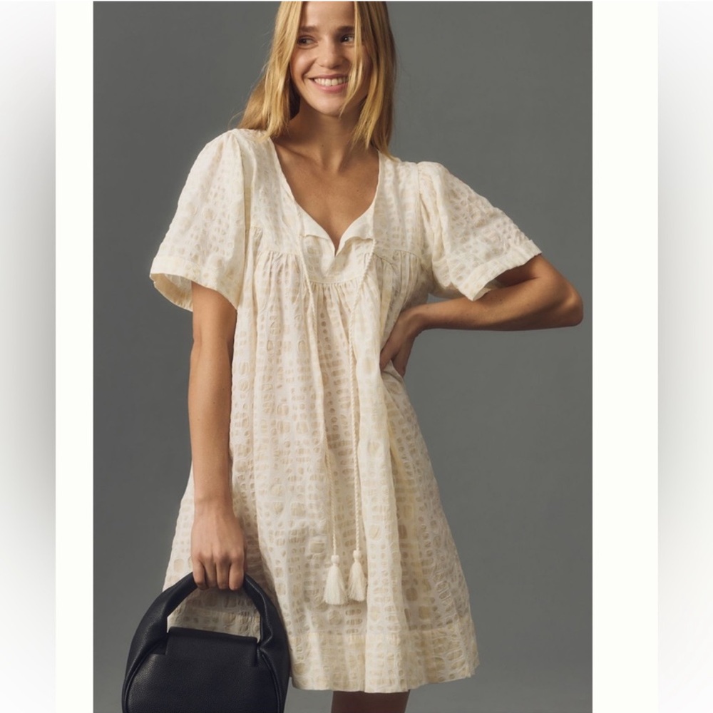 Porridge nwt short sleeve textured mini dress